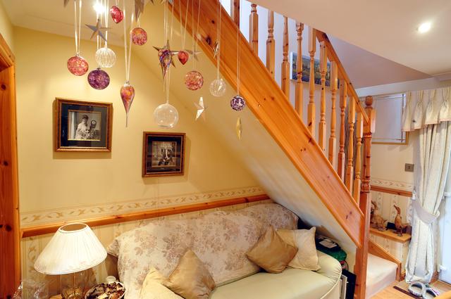 pine stairs for loft conversion darton south yorkshire  with space underneath for sofa 